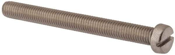 Value Collection - M10x1.50 Metric Coarse, 100mm Length Under Head Slotted Drive Machine Screw - Fillister Head, Grade 18-8 & A2 Stainless Steel, Uncoated, Without Washer - Benchmark Tooling