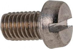 Value Collection - M10x1.50 Metric Coarse, 16mm Length Under Head Slotted Drive Machine Screw - Fillister Head, Grade 18-8 & A2 Stainless Steel, Uncoated, Without Washer - Benchmark Tooling