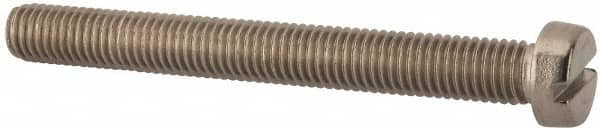 Value Collection - M10x1.50 Metric Coarse, 90mm Length Under Head Slotted Drive Machine Screw - Fillister Head, Grade 18-8 & A2 Stainless Steel, Uncoated, Without Washer - Benchmark Tooling