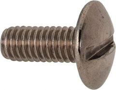 Value Collection - M4x0.70 Metric Coarse, 10mm Length Under Head Slotted Drive Machine Screw - Truss Head, Grade 18-8 & A2 Stainless Steel, Uncoated, Without Washer - Benchmark Tooling