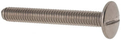 Value Collection - M4x0.70 Metric Coarse, 30mm Length Under Head Slotted Drive Machine Screw - Truss Head, Grade 18-8 & A2 Stainless Steel, Uncoated, Without Washer - Benchmark Tooling