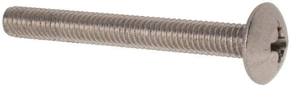 Value Collection - M4x0.70 Metric Coarse, 35mm Length Under Head Slotted Drive Machine Screw - Truss Head, Grade 18-8 & A2 Stainless Steel, Uncoated, Without Washer - Benchmark Tooling