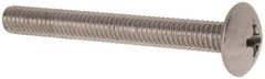 Value Collection - M4x0.70 Metric Coarse, 35mm Length Under Head Slotted Drive Machine Screw - Truss Head, Grade 18-8 & A2 Stainless Steel, Uncoated, Without Washer - Benchmark Tooling