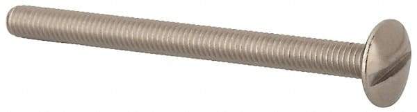 Value Collection - M4x0.70 Metric Coarse, 50mm Length Under Head Slotted Drive Machine Screw - Truss Head, Grade 18-8 & A2 Stainless Steel, Uncoated, Without Washer - Benchmark Tooling