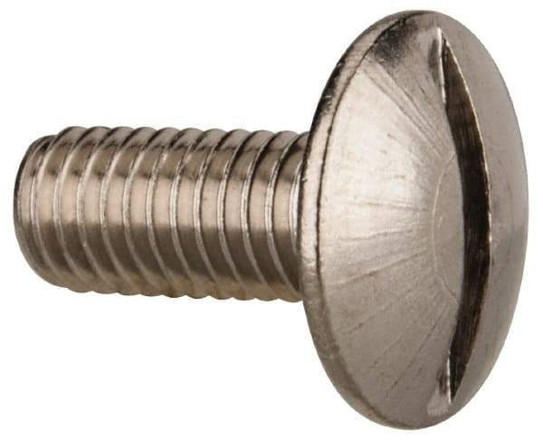Value Collection - M5x0.80 Metric Coarse, 12mm Length Under Head Slotted Drive Machine Screw - Truss Head, Grade 18-8 & A2 Stainless Steel, Uncoated, Without Washer - Benchmark Tooling