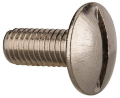 Value Collection - M5x0.80 Metric Coarse, 12mm Length Under Head Slotted Drive Machine Screw - Truss Head, Grade 18-8 & A2 Stainless Steel, Uncoated, Without Washer - Benchmark Tooling