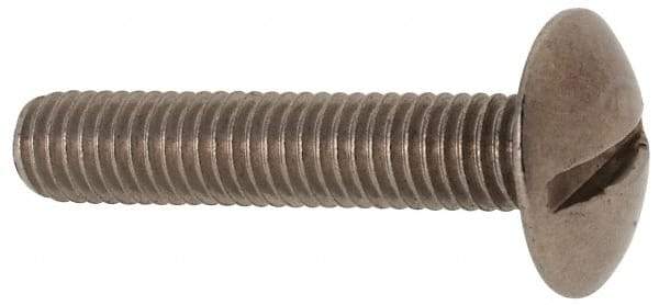 Value Collection - M5x0.80 Metric Coarse, 25mm Length Under Head Slotted Drive Machine Screw - Truss Head, Grade 18-8 & A2 Stainless Steel, Uncoated, Without Washer - Benchmark Tooling