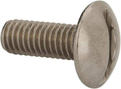 Value Collection - M6x1.00 Metric Coarse, 16mm Length Under Head Slotted Drive Machine Screw - Truss Head, Grade 18-8 & A2 Stainless Steel, Uncoated, Without Washer - Benchmark Tooling