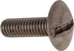 Value Collection - M6x1.00 Metric Coarse, 20mm Length Under Head Slotted Drive Machine Screw - Truss Head, Grade 18-8 & A2 Stainless Steel, Uncoated, Without Washer - Benchmark Tooling