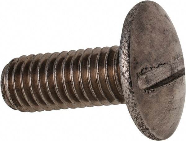 Value Collection - M8x1.25 Metric Coarse, 20mm Length Under Head Slotted Drive Machine Screw - Truss Head, Grade 18-8 & A2 Stainless Steel, Uncoated, Without Washer - Benchmark Tooling