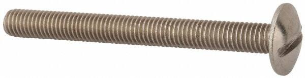 Value Collection - M8x1.25 Metric Coarse, 80mm Length Under Head Slotted Drive Machine Screw - Truss Head, Grade 18-8 & A2 Stainless Steel, Uncoated, Without Washer - Benchmark Tooling