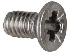 Value Collection - M6x1.00 Metric Coarse, 16mm OAL Pozidriv Drive Machine Screw - Flat Head, Grade 18-8 & A2 Stainless Steel, Uncoated, Without Washer - Benchmark Tooling