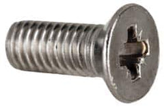 Value Collection - M3x0.50 Metric Coarse, 8mm OAL Pozidriv Drive Machine Screw - Flat Head, Grade 18-8 & A2 Stainless Steel, Uncoated, Without Washer - Benchmark Tooling
