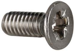 Value Collection - M4x0.70 Metric Coarse, 10mm OAL Pozidriv Drive Machine Screw - Flat Head, Grade 18-8 & A2 Stainless Steel, Uncoated, Without Washer - Benchmark Tooling