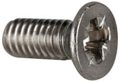 Value Collection - M4x0.70 Metric Coarse, 10mm OAL Pozidriv Drive Machine Screw - Flat Head, Grade 18-8 & A2 Stainless Steel, Uncoated, Without Washer - Benchmark Tooling