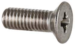 Value Collection - M5x0.80 Metric Coarse, 14mm OAL Pozidriv Drive Machine Screw - Flat Head, Grade 18-8 & A2 Stainless Steel, Uncoated, Without Washer - Benchmark Tooling