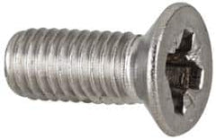 Value Collection - M8x1.25 Metric Coarse, 20mm OAL Pozidriv Drive Machine Screw - Flat Head, Grade 18-8 & A2 Stainless Steel, Uncoated, Without Washer - Benchmark Tooling