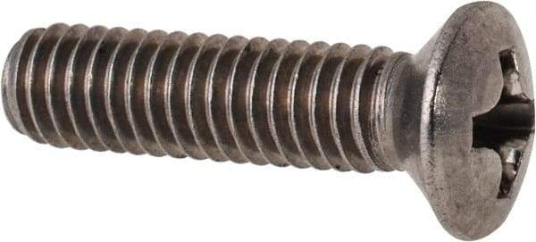 Value Collection - M4x0.70 Metric Coarse, 16mm OAL Phillips Drive Machine Screw - Oval Head, Grade 18-8 & A2 Stainless Steel, Uncoated, Without Washer - Benchmark Tooling