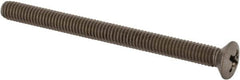 Value Collection - M4x0.70 Metric Coarse, 50mm OAL Phillips Drive Machine Screw - Oval Head, Grade 18-8 & A2 Stainless Steel, Uncoated, Without Washer - Benchmark Tooling