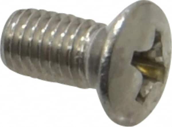 Value Collection - M5x0.80 Metric Coarse, 10mm OAL Phillips Drive Machine Screw - Oval Head, Grade 18-8 & A2 Stainless Steel, Uncoated, Without Washer - Benchmark Tooling