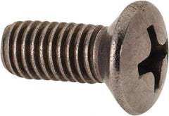 Value Collection - M5x0.80 Metric Coarse, 12mm OAL Phillips Drive Machine Screw - Oval Head, Grade 18-8 & A2 Stainless Steel, Uncoated, Without Washer - Benchmark Tooling