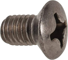 Value Collection - M6x1.00 Metric Coarse, 10mm OAL Phillips Drive Machine Screw - Oval Head, Grade 18-8 & A2 Stainless Steel, Uncoated, Without Washer - Benchmark Tooling