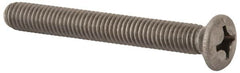 Value Collection - M6x1.00 Metric Coarse, 50mm OAL Phillips Drive Machine Screw - Oval Head, Grade 18-8 & A2 Stainless Steel, Uncoated, Without Washer - Benchmark Tooling