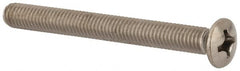 Value Collection - M6x1.00 Metric Coarse, 60mm OAL Phillips Drive Machine Screw - Oval Head, Grade 18-8 & A2 Stainless Steel, Uncoated, Without Washer - Benchmark Tooling