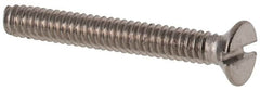 Value Collection - M1.6x0.35 Metric Coarse, 12mm OAL Slotted Drive Machine Screw - Flat Head, Grade 316 & A4 Stainless Steel, Uncoated, Without Washer - Benchmark Tooling