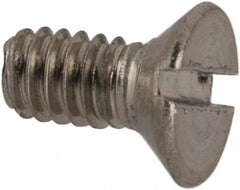 Value Collection - M2x0.40 Metric Coarse, 4mm OAL Slotted Drive Machine Screw - Flat Head, Grade 316 & A4 Stainless Steel, Uncoated, Without Washer - Benchmark Tooling