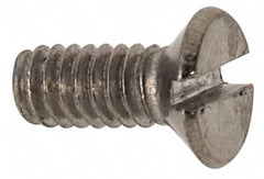 Value Collection - M2x0.40 Metric Coarse, 5mm OAL Slotted Drive Machine Screw - Flat Head, Grade 316 & A4 Stainless Steel, Uncoated, Without Washer - Benchmark Tooling