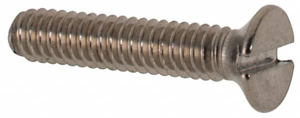 Value Collection - M2x0.40 Metric Coarse, 10mm OAL Slotted Drive Machine Screw - Flat Head, Grade 316 & A4 Stainless Steel, Uncoated, Without Washer - Benchmark Tooling