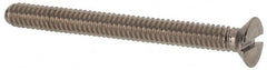 Value Collection - M2x0.40 Metric Coarse, 20mm OAL Slotted Drive Machine Screw - Flat Head, Grade 316 & A4 Stainless Steel, Uncoated, Without Washer - Benchmark Tooling