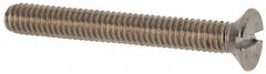Value Collection - M2.5x0.45 Metric Coarse, 20mm OAL Slotted Drive Machine Screw - Flat Head, Grade 316 & A4 Stainless Steel, Uncoated, Without Washer - Benchmark Tooling