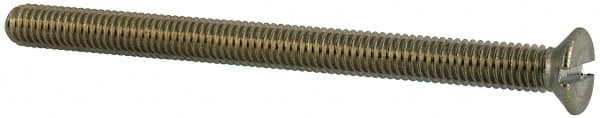 Value Collection - M3x0.50 Metric Coarse, 40mm OAL Slotted Drive Machine Screw - Flat Head, Grade 316 & A4 Stainless Steel, Uncoated, Without Washer - Benchmark Tooling