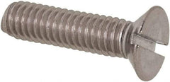 Value Collection - M4x0.70 Metric Coarse, 16mm OAL Slotted Drive Machine Screw - Flat Head, Grade 316 & A4 Stainless Steel, Uncoated, Without Washer - Benchmark Tooling