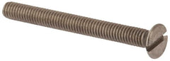 Value Collection - M4x0.70 Metric Coarse, 40mm OAL Slotted Drive Machine Screw - Flat Head, Grade 316 & A4 Stainless Steel, Uncoated, Without Washer - Benchmark Tooling