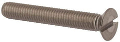 Value Collection - M5x0.80 Metric Coarse, 35mm OAL Slotted Drive Machine Screw - Flat Head, Grade 316 & A4 Stainless Steel, Uncoated, Without Washer - Benchmark Tooling