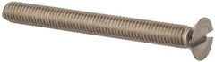 Value Collection - M5x0.80 Metric Coarse, 50mm OAL Slotted Drive Machine Screw - Flat Head, Grade 316 & A4 Stainless Steel, Uncoated, Without Washer - Benchmark Tooling