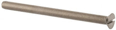 Value Collection - M5x0.80, 70mm OAL Slotted Drive Machine Screw - Flat Head, Grade 316 & A4 Stainless Steel, Uncoated, Without Washer - Benchmark Tooling