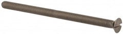 Value Collection - M5x0.80 Metric Coarse, 80mm OAL Slotted Drive Machine Screw - Flat Head, Grade 316 & A4 Stainless Steel, Uncoated, Without Washer - Benchmark Tooling