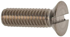 Value Collection - M6x1.00 Metric Coarse, 20mm OAL Slotted Drive Machine Screw - Flat Head, Grade 316 & A4 Stainless Steel, Uncoated, Without Washer - Benchmark Tooling