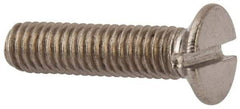 Value Collection - M6x1.00 Metric Coarse, 25mm OAL Slotted Drive Machine Screw - Flat Head, Grade 316 & A4 Stainless Steel, Uncoated, Without Washer - Benchmark Tooling
