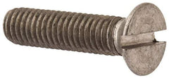 Value Collection - M6x1.00 Metric Coarse, 30mm OAL Slotted Drive Machine Screw - Flat Head, Grade 316 & A4 Stainless Steel, Uncoated, Without Washer - Benchmark Tooling