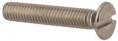 Value Collection - M6x1.00 Metric Coarse, 35mm OAL Slotted Drive Machine Screw - Flat Head, Grade 316 & A4 Stainless Steel, Uncoated, Without Washer - Benchmark Tooling