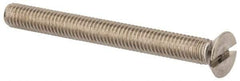 Value Collection - M6x1.00 Metric Coarse, 60mm OAL Slotted Drive Machine Screw - Flat Head, Grade 316 & A4 Stainless Steel, Uncoated, Without Washer - Benchmark Tooling