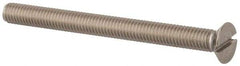 Value Collection - M6x1.00 Metric Coarse, 70mm OAL Slotted Drive Machine Screw - Flat Head, Grade 316 & A4 Stainless Steel, Uncoated, Without Washer - Benchmark Tooling