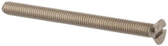 Value Collection - M6x1.00 Metric Coarse, 75mm OAL Slotted Drive Machine Screw - Flat Head, Grade 316 & A4 Stainless Steel, Uncoated, Without Washer - Benchmark Tooling