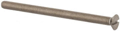 Value Collection - M6x1.00 Metric Coarse, 90mm OAL Slotted Drive Machine Screw - Flat Head, Grade 316 & A4 Stainless Steel, Uncoated, Without Washer - Benchmark Tooling