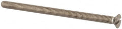 Value Collection - M6x1.00 Metric Coarse, 100mm OAL Slotted Drive Machine Screw - Flat Head, Grade 316 & A4 Stainless Steel, Uncoated, Without Washer - Benchmark Tooling